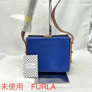 未使用　FURLA フルラ　ショルダーバッグ　レザー　本革　コンパクト　スタッズ　 バッグ ポシェット　 ショルダー