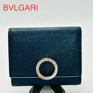 BVLGARI ブルガリ 三つ折り財布 ロゴクリップ コンパクト財布　ビーゼロ　 レザー コインケース　ビーゼロワン