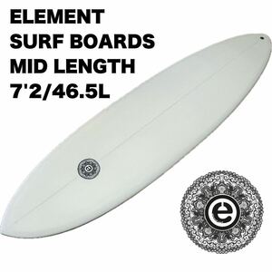 【訳あり新品未使用品】ELEMENT SURF 'MID LENGTH' 7.2エレメントサーフボード オーストリア　バイロンベイ　サーフィン