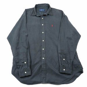 Ralph Lauren ラルフローレン 長袖 BD シャツ Size L #17242 送料360円 アメカジ シルク リネン