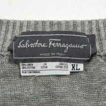 Salvatore Ferragamo サルヴァトーレ フェラガモ リネンコットン セーター size XL #17299 モード きれいめ_画像3