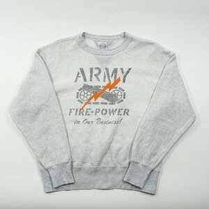 Toys McCoy トイズマッコイ スウェットシャツ ARMY FIRE-POWER 両V 針抜き Size M #17434 アメカジ スエット トレーナー レプリカ