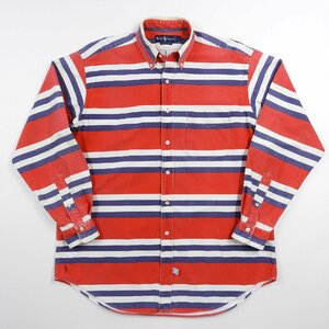 RALPH LAUREN ラルフローレン BD ボーダーシャツ Size L #17846 オールド アメカジ カジュアル ボタンダウン