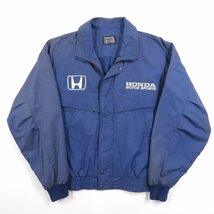 HONDA COLLECTION ホンダ ナイロンジャケット ネイビー size L #17999 オールド アメカジ ブルゾン 刺繍_画像1