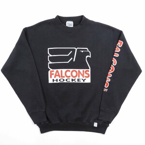 90's FALCONS HOCKEY スウェット ブラック アメリカ製 size S #17997 オールド アメカジ DISCUS ディスカス ファルコンズ USA 米国製