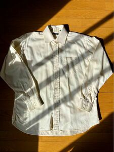 Burberry ロングシャツ　80s~90s USA製　XL XXL ホワイト ホワイト