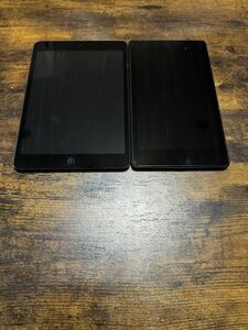 〈送料無料　ジャンク2台まとめて〉　iPad mini 16G wifi a1432（ロック不解除）/asus nexus7 16g 2012（OS立ち上がらず）
