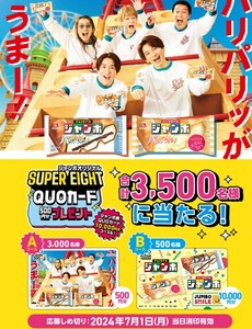 〆5/31 はがき懸賞 応募　森永チョコモナカジャンボ　QUOカード10000円　ジャンボスマイルキャンペーン