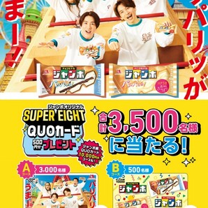 〆5/31 はがき懸賞 応募　森永チョコモナカジャンボ　QUOカード10000円　ジャンボスマイルキャンペーン