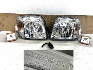 割と美品　左右ヘッドライトSET！　ホンダ バモス ABA-HM2 コイト KOITO 100-22630 磨き済 おまけ付 ツメ折れ無し　点灯テスト済み　801581