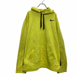 中古 古着 NIKE ロゴ スウェット パーカー XXL イエロー ブラック ナイキ ビッグサイズ 裏起毛 古着卸 アメリカ仕入 a603-5027