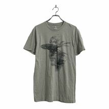 中古 古着 Sweet Leaf 半袖 プリント Tシャツ レディース M グレー 顔 古着卸 アメリカ仕入 a603-6570_画像1