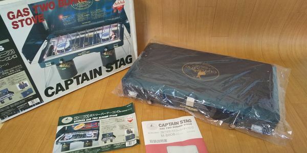 未使用 CAPTAIN STAG M-8808 キャプテンスタッグ/ストークス/ガスツーバーナー/コンロ/ アウトドア用品 ガスコンロ 花見 バーベキューに♪