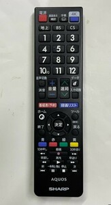 シャープ 4K液晶TV アクオス用リモコン GB335SA 動作品 ⑮