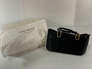 Nina Ricci ニナリッチ レディース バック ハンドバックブラック 未使用品 保管袋付ハンドバッグ 