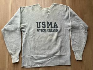 70s Championチャンピオンヴィンテージオリジナルリバースウイーブスウェット USMA USMAPE 染み込み単色タグ サイズM ビンテージ古着USAFA