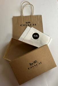 【送料無料】新品 COACH コーチ■ギフト用*紙袋*シール*ギフトボックス 箱 4点 長財布用 11