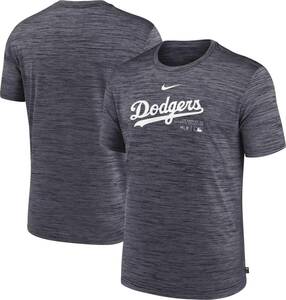 【USサイズ S 選手使用と同じモデル】MLB ロサンゼルス ドジャース Los Angeles Dodgers Authentic Collection Velocity Tシャツ グレー