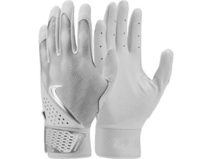 ★USサイズ M（日本Lサイズ）★ ナイキ 野球 バッティング グローブ Nike Alpha Varsity Batting Gloves 両手組 手袋 バッテ ホワイト