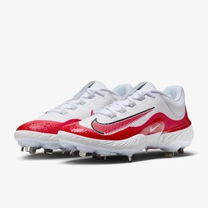 [28 см в Японии] Nike Baseball Gourtes Spike Nike Alpha Huarache Elite 4 Низко белый красный FD2745-105