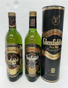 未開栓2本　70年代 グレンフィディック 750ml 43% Glenfiddich ウイスキー 一つ特級箱付き ピュアモルト スコッチ 古酒 ウィスキー