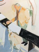 【GINZA絵画館】山本容子　ミクスドメディア２０号「An Artist and his dog」1981年作・人気版画家の１点もの　R53Q9F0D7S9C5A2A_画像6