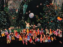 【GINZA絵画館】ヒロ・ヤマガタ　シルク版画「ミュージアムツアー」限定版・直筆サイン・大判・人気　K77U5W4E4E6G1Z_画像9
