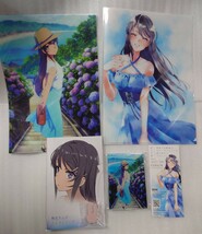 青ブタ展 桜島麻衣 クリアファイル2枚 うさぎクリップ アクリルスタンド セット 青春ブタ野郎はバニーガール先輩の夢を見ない アニメ/0_画像1