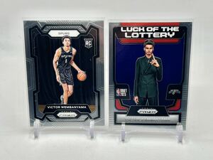 NBA カード Panini basketball prizm 2023-24 victor wembanyama rc base+luck of the lottery セット　ルーキー