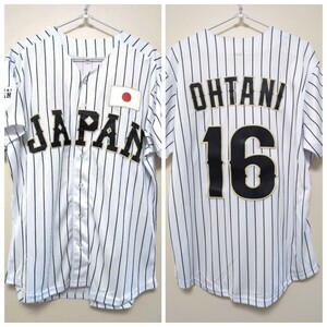 JP/XL 野球 日本代表ユニフォームシャツ OHTANI 背番号16 大谷翔平 ドジャース WBC 侍ジャパン MLB メジャーリーグ JAPAN ベースボール