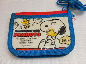 n403k　スヌーピー　財布　二つ折り財布　PEANUTS　ファスナー　レディース　子供　中古