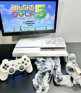 動作品 PS3 龍が如く3 昇り龍 本体 セット YAKUZA 3 LIMITED EDITION CECHL00 RG 80GB FW 4.80 ホワイト ケーブル付き