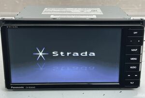 送料無料 動作品 Panasonic Strada メモリーナビ CN-RE06WD 2019年地図 ワイド Bluetooth/DVD/CD/USB 4×4地デジTV (H70)