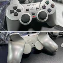 美品 動作品 SATIN SILVER 希少品 SONY PS2 SCPH-75000 SSS サテンシルバーソニー プレステ 2 PlayStation2 スタンド付きセット_画像8