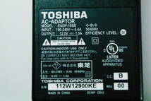 TOSHIBA 東芝 ポータブル DVDプレーヤー用 純正 ACアダプター EADP-18SB ブラック 12.0V 1.5A センタープラス ■T4_画像2