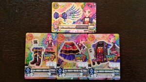 アイカツ★2014 1弾PR★ミュージカルスコーピオン、アクセ4枚セット★