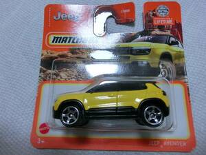 Matchbox Jeep Avenger Yellow Short Card