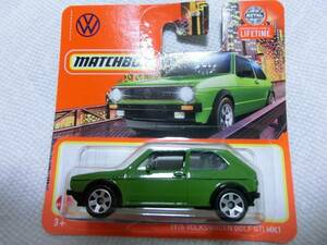 マッチボックス　1976　フォルクスワーゲン　ゴルフ　GTI　MK1　グリーン　ショートカード