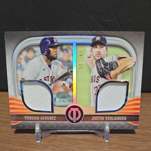 MLB 2022 TOPPS TRIBUTE YORDAN ALVAREZ JUSTIN VERLANDER DUAL RELIC