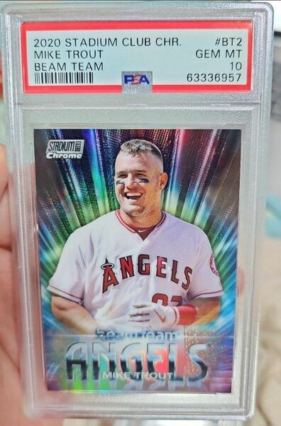 MLB 2020 TOPPS STADIUM CLUB CHROME MIKE TROUT PSA10 GEM-MT