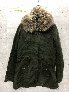 Abercrombie & Fitch Abercrombie & Fitch женский соотношение крыло Zip мех снят возможно милитари Mod's Coat S хаки хлопок 