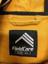 FIELD CORE ワークマン メンズ 比翼ジップ フード付き コットン キャンパージャケット マウンテンパーカー 大きいサイズ LL 山吹色 綿_画像3