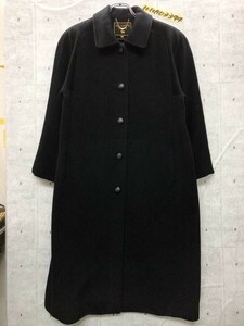 ALTO CAPPOTTO レディース ウール ステンカラーコート 7R 黒 毛・カシミヤ30%