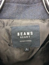BEAMS HEART ビームスハート メンズ フーデッド コート L 紺 ポリエステル・レーヨン・アクリル_画像2