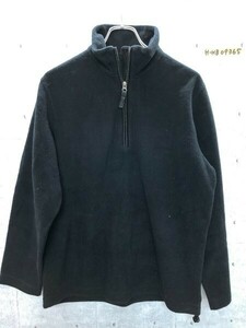 UNIQLO ユニクロ メンズ ハーフジップ プルオーバー フリースジャケット M 黒 ポリエステル