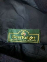 DearKnight メンズ ヘリンボーン チェック テーラードジャケット 96A7 紺 毛(カシミヤ20%)_画像3