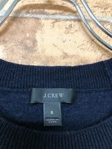 J.CREW ジェイクルー レディース サイドスリット ニットプルオーバーカットソー S ネイビー他 ウール_画像2