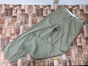 SCHOTT ショット 日本製 メンズ カラー ノータック ワーク パンツ ベージュ 33×34 綿 コットン