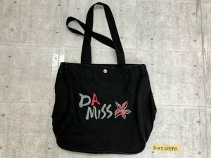 DA MISS レディース ロゴプリント トートバッグ 黒