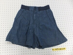 ZUCCA Zucca lady's thin Denim short pants M blue 